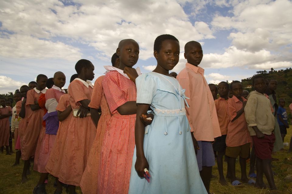 Schoolkinderen Oeganda